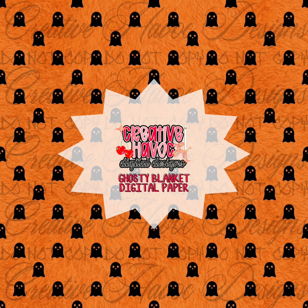 Ghosty Blanket Digital Paper | Halloween Ghost Texture Background