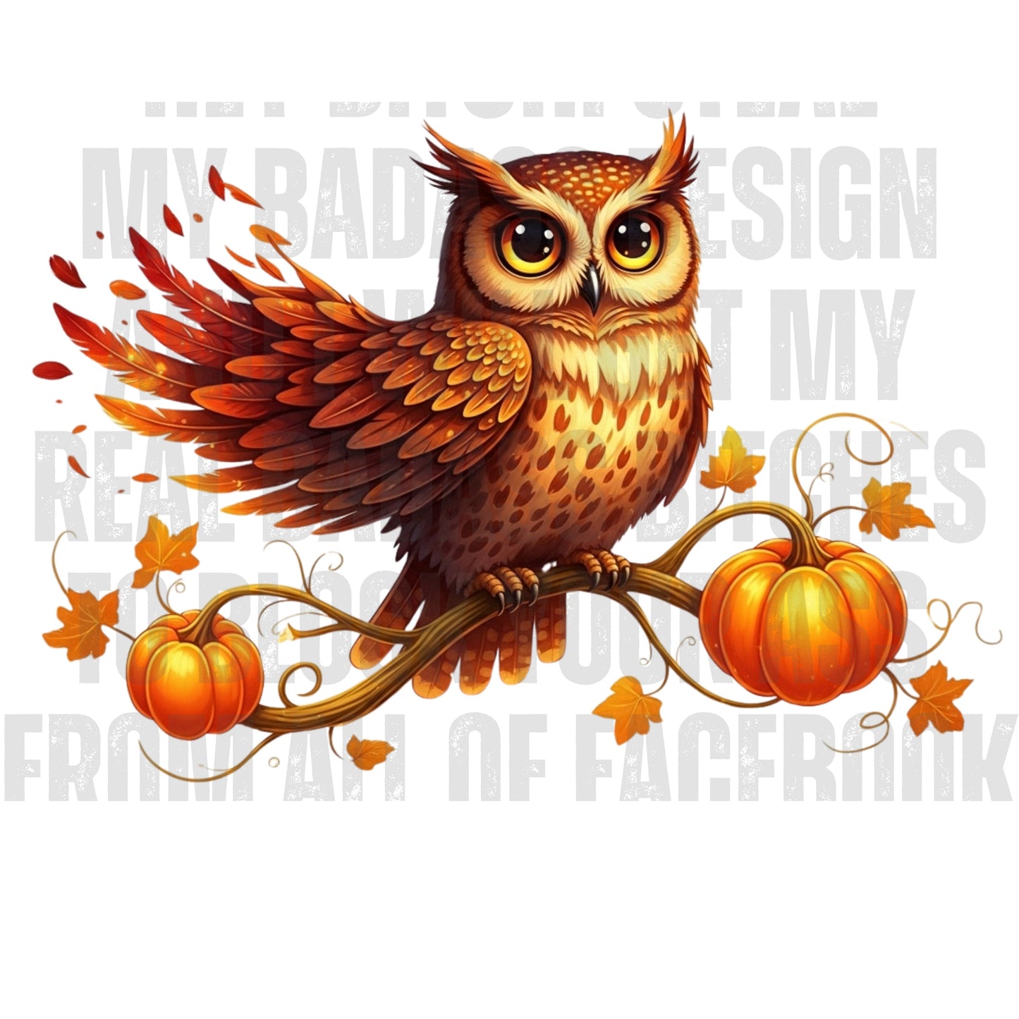 Owl fall clipart/PNG