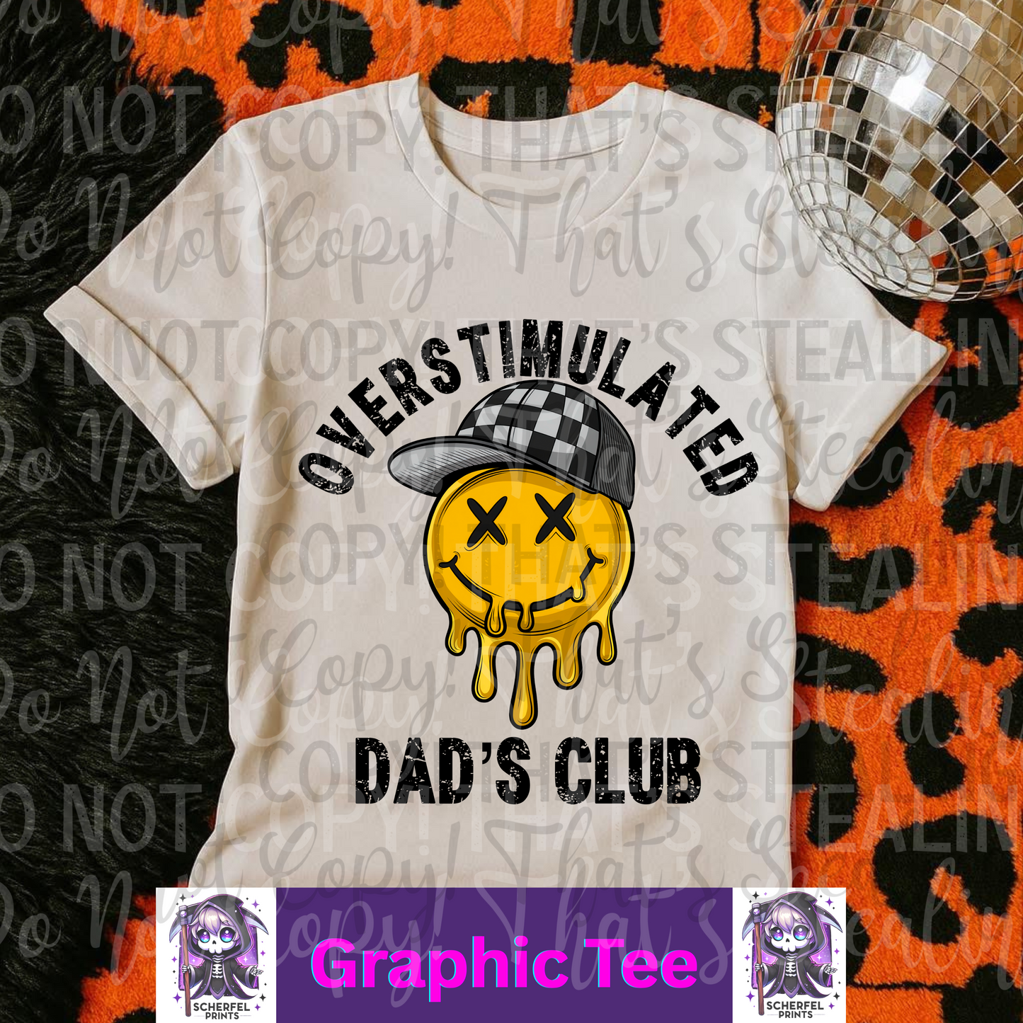 Overstimulated dads club Adult Graphic Tee