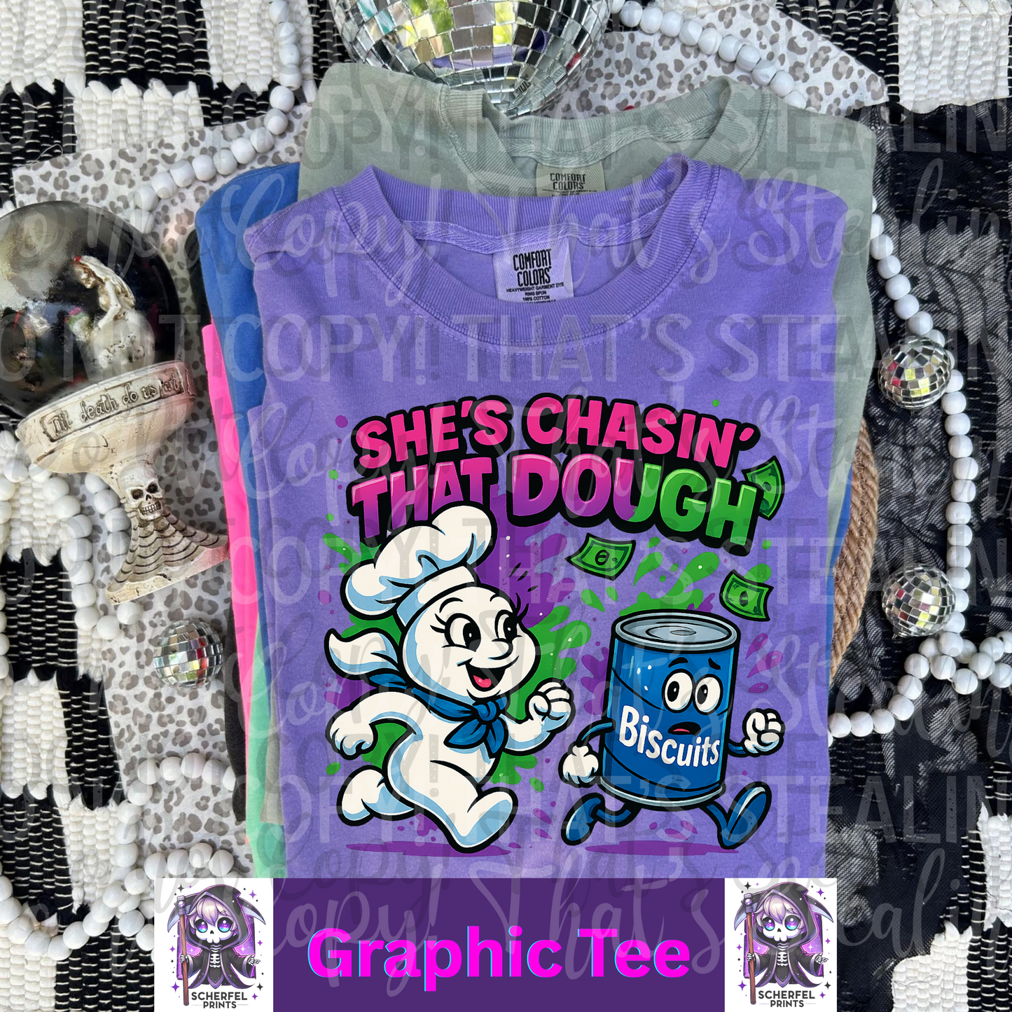 She’s chasing that dough Adult Graphic Tee