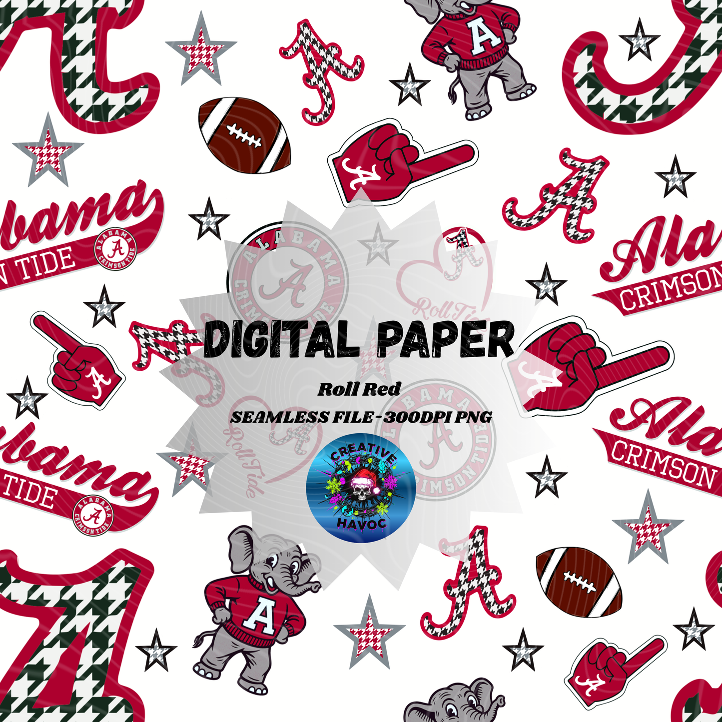 Roll RED Seamless PNG