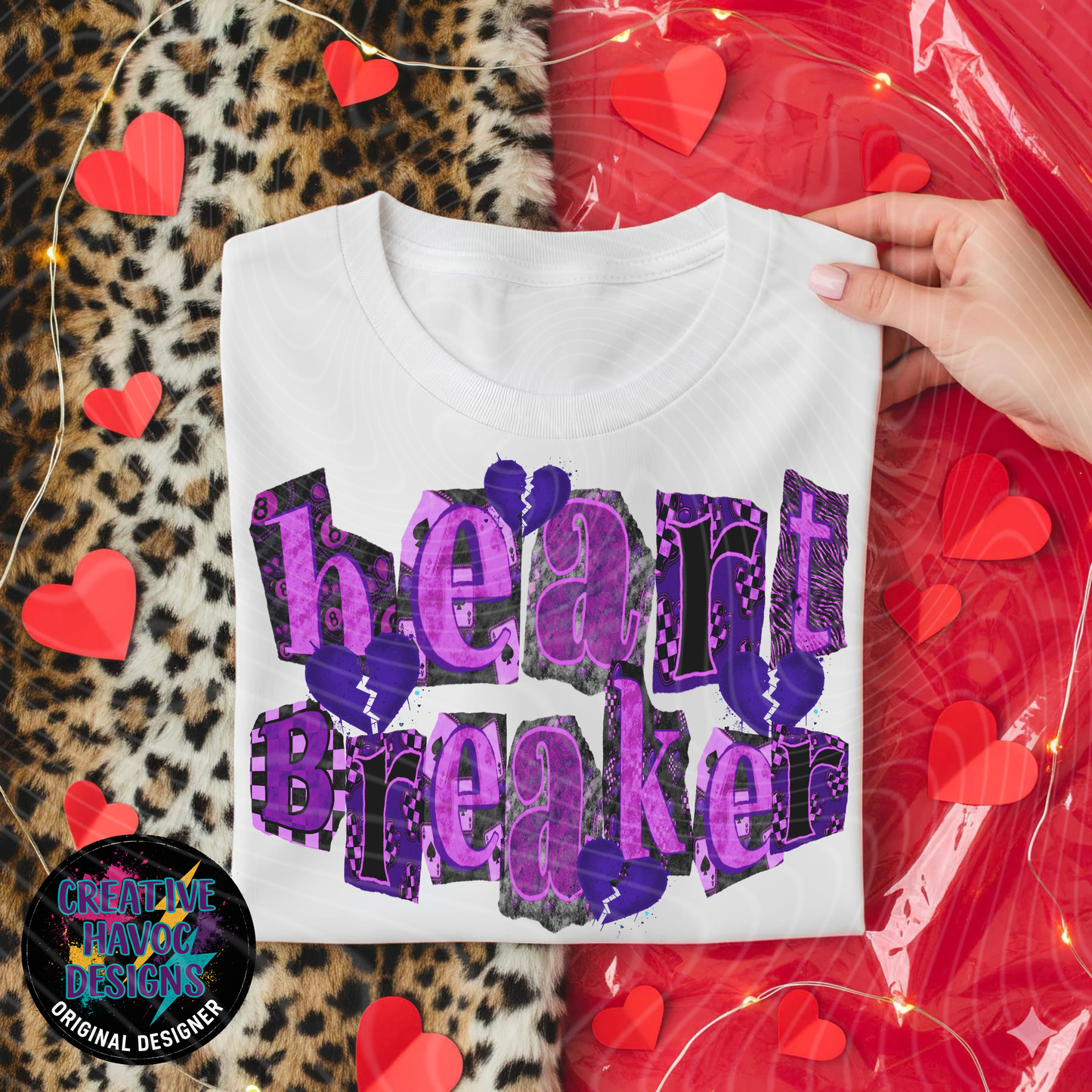 Purple Pink Heartbreaker Digital PNG