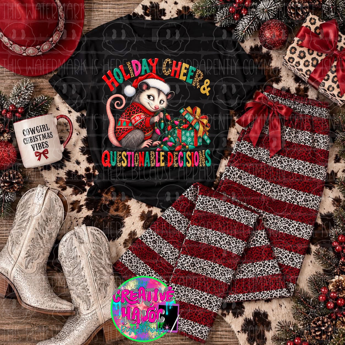 Holiday Cheer and Questionable Decisions PNG | Christmas Possum