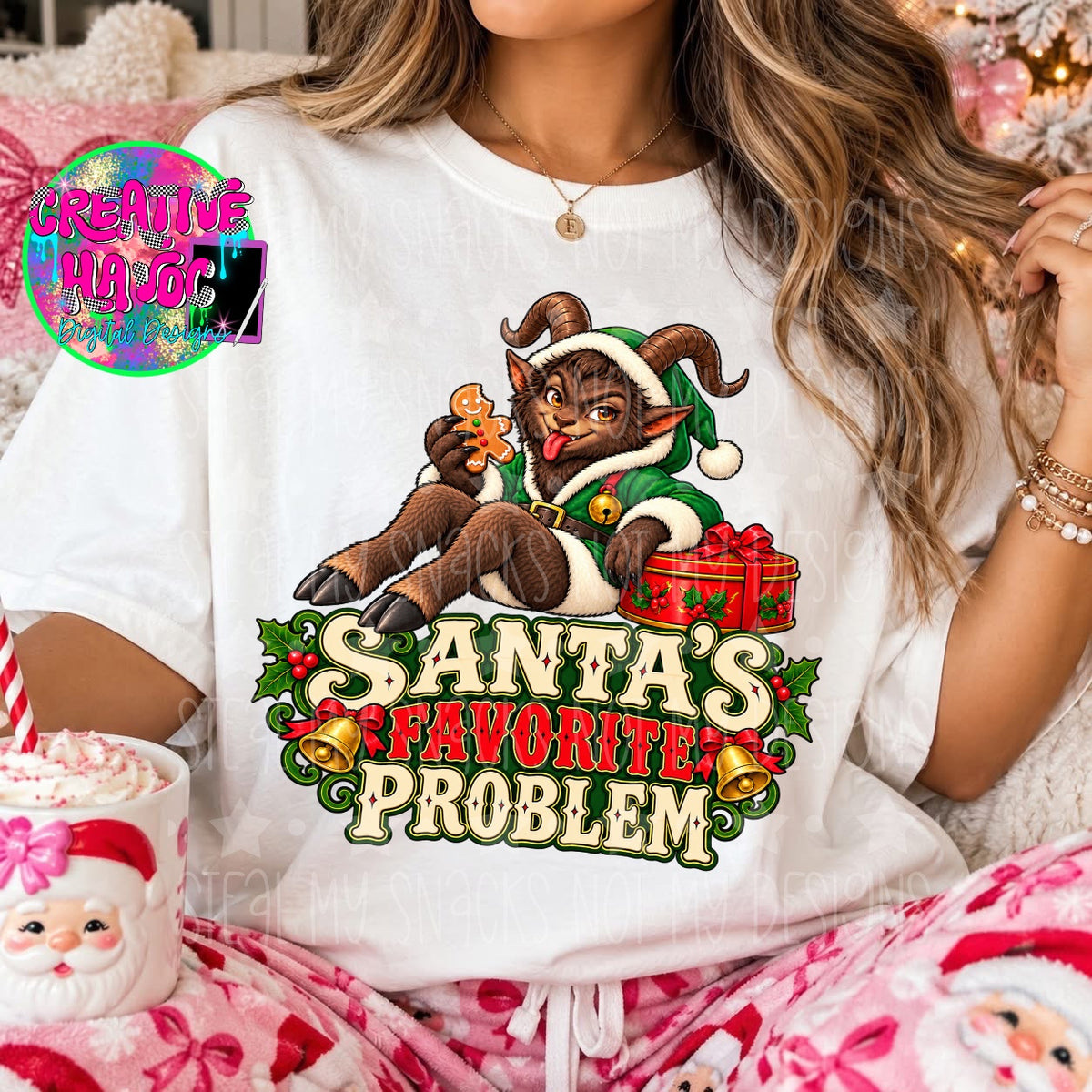 Santa’s Favorite Problem PNG | Christmas Goat
