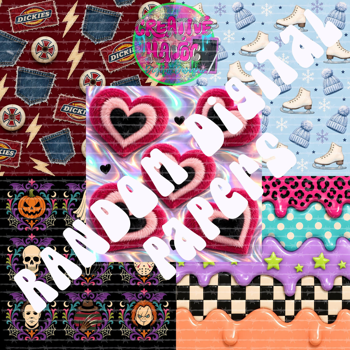 Pattern Party | Seamless & Digital Paper Basket – Boo Your Designer Bestie
