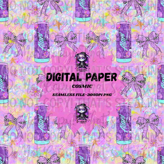 Cosmic Energy Seamless Digital Paper – 300DPI PNG