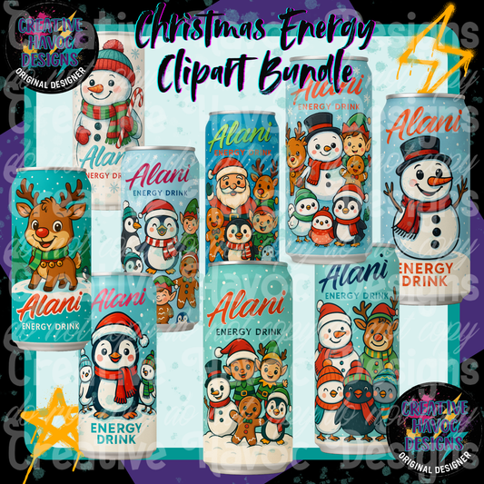 Christmas Energy Clipart Bundle – Cozy Chaos Edition
