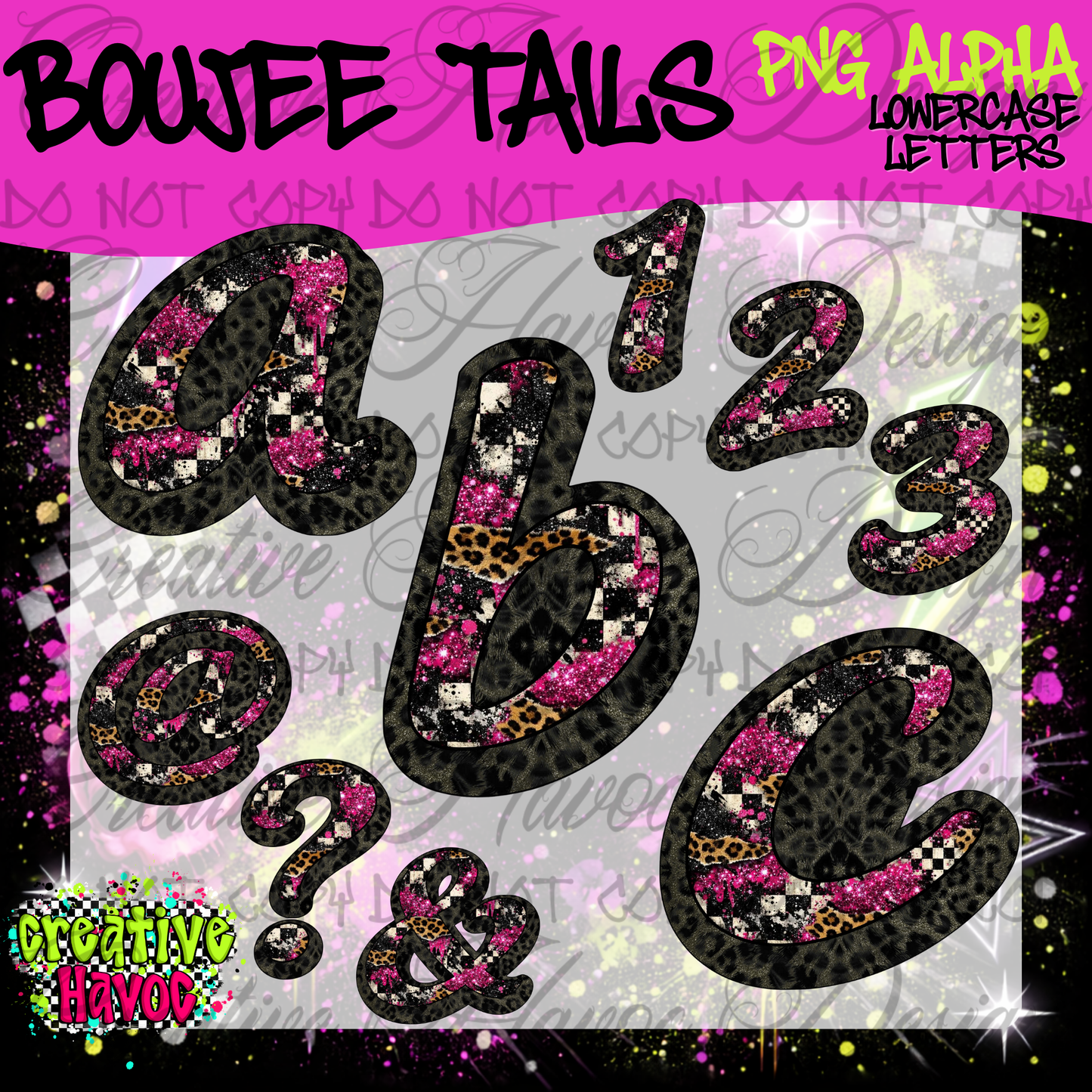 Boujee Tails Drag-and-Drop alphaset