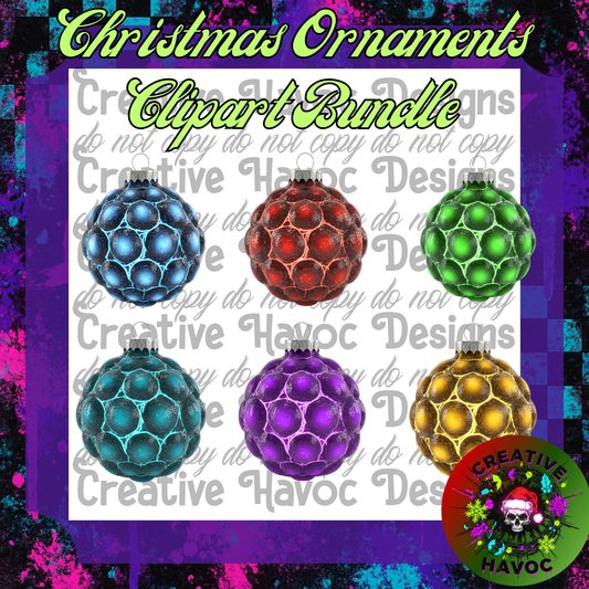 Christmas Ornaments Clipart Bundle