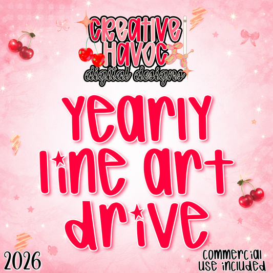 2026 YEARLY LINE ART DRIVE
