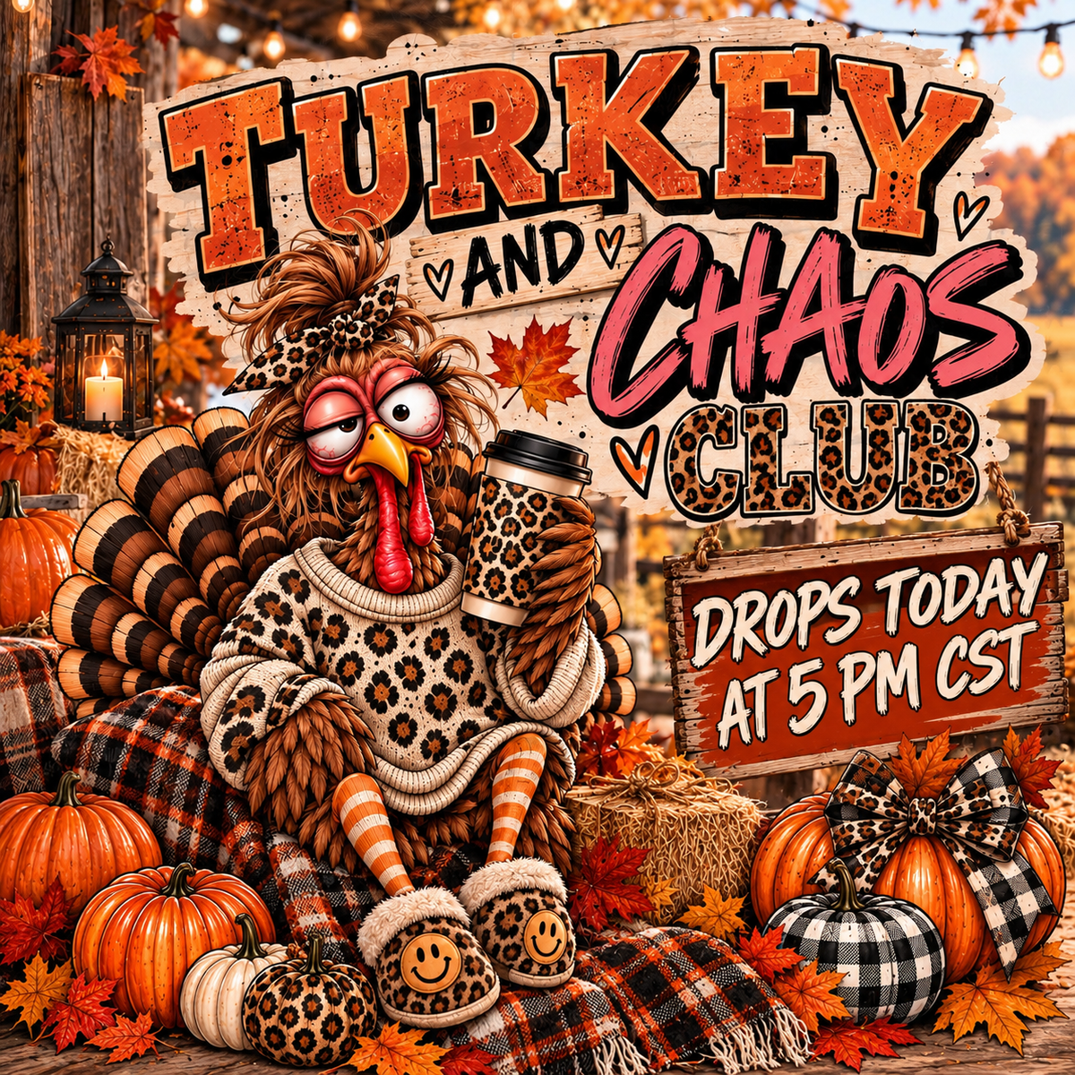 TURKEY & CHAOS CLUB PNG Collab | Fall & Thanksgiving Digital Designs