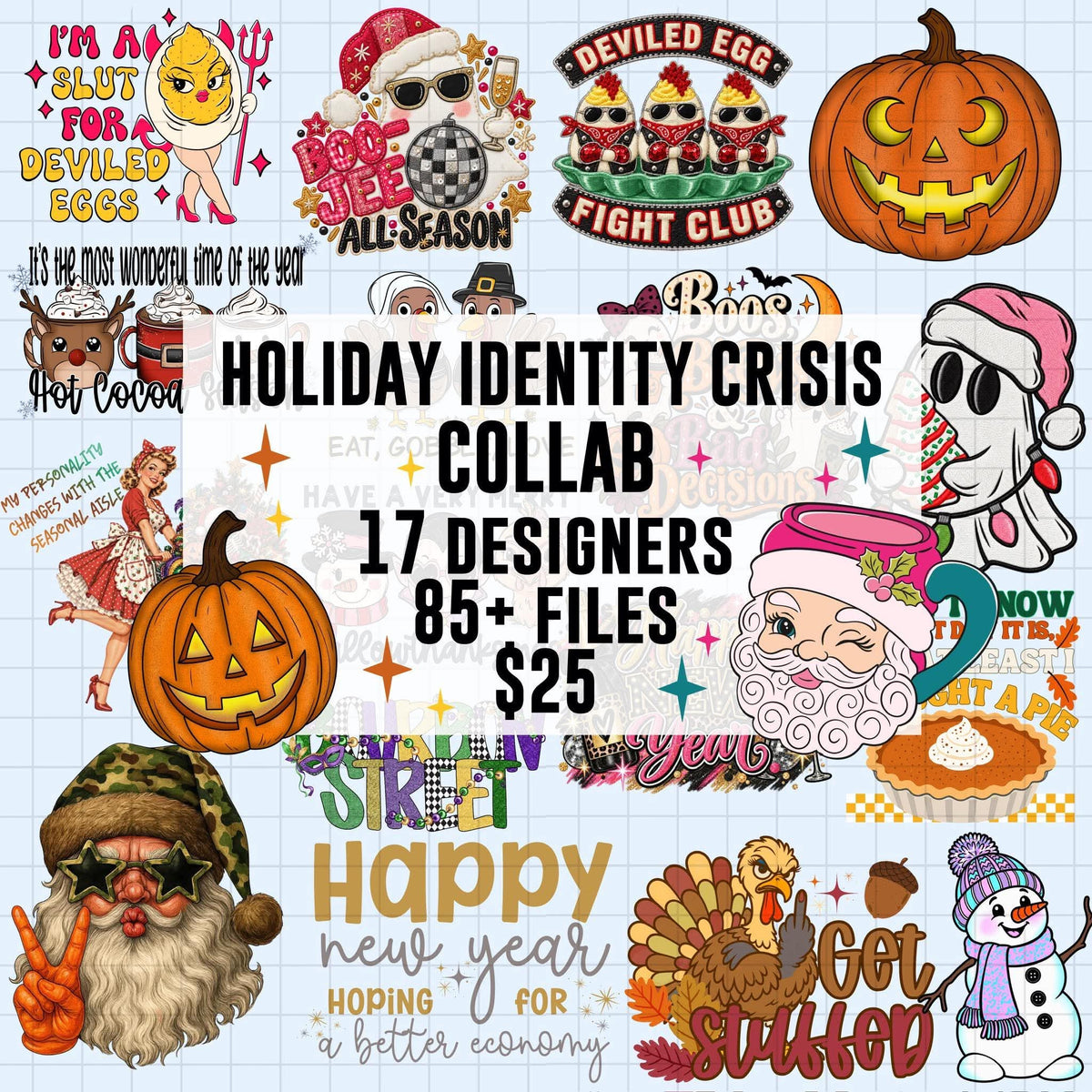 Holiday Identity Crisis Collab | Mixed Holiday Digital Design Bundle cover image