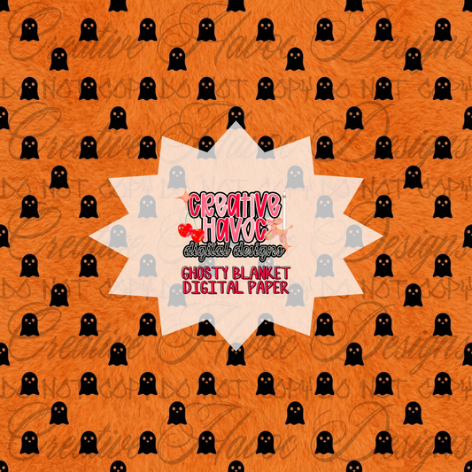 Ghosty Blanket Digital Paper | Halloween Ghost Texture Background