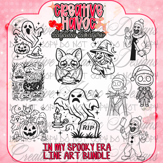 In My Spooky Era Line Art Bundle