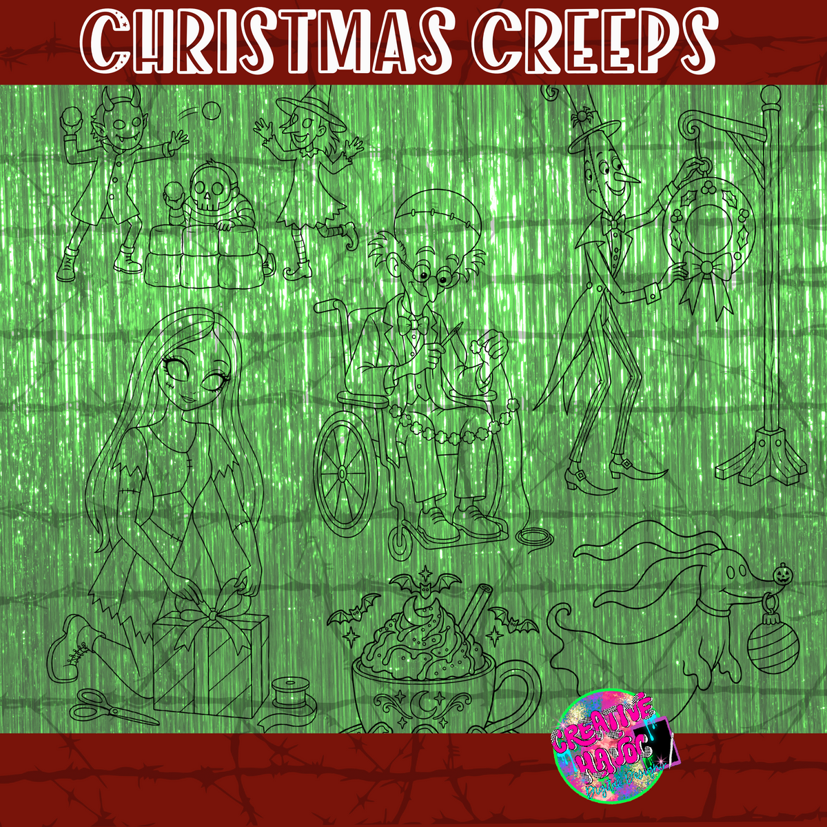 CHRISTMAS CREEPS Commercial Outline bundle