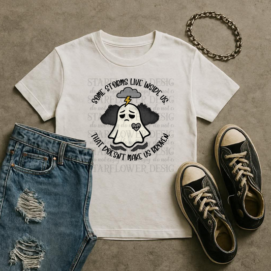 Some Storms Live Inside Us Adult Graphic Tee