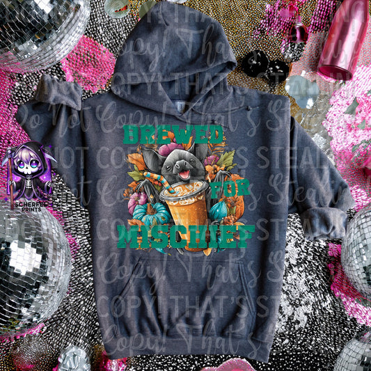 Brewed for mischief Adult Graphic HOODIE