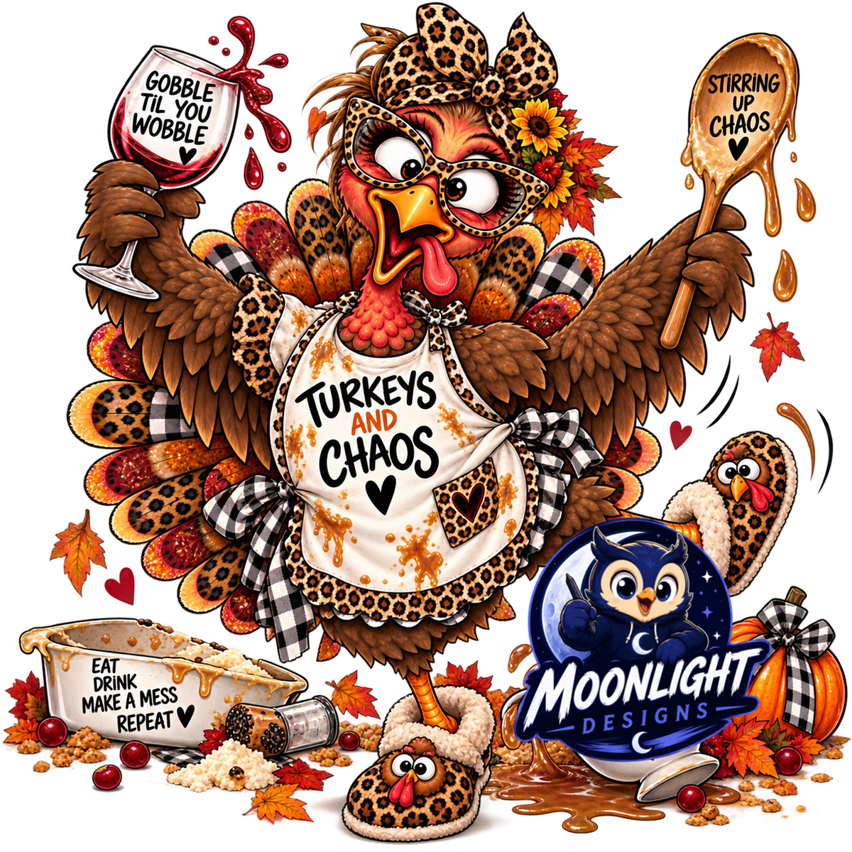 TURKEY & CHAOS CLUB PNG Collab | Fall & Thanksgiving Digital Designs