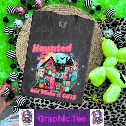 Haunted but make it cute Adult Graphic Tee