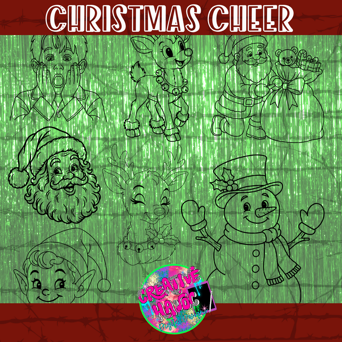 CHRISTMAS CHEER Commercial Outline bundle