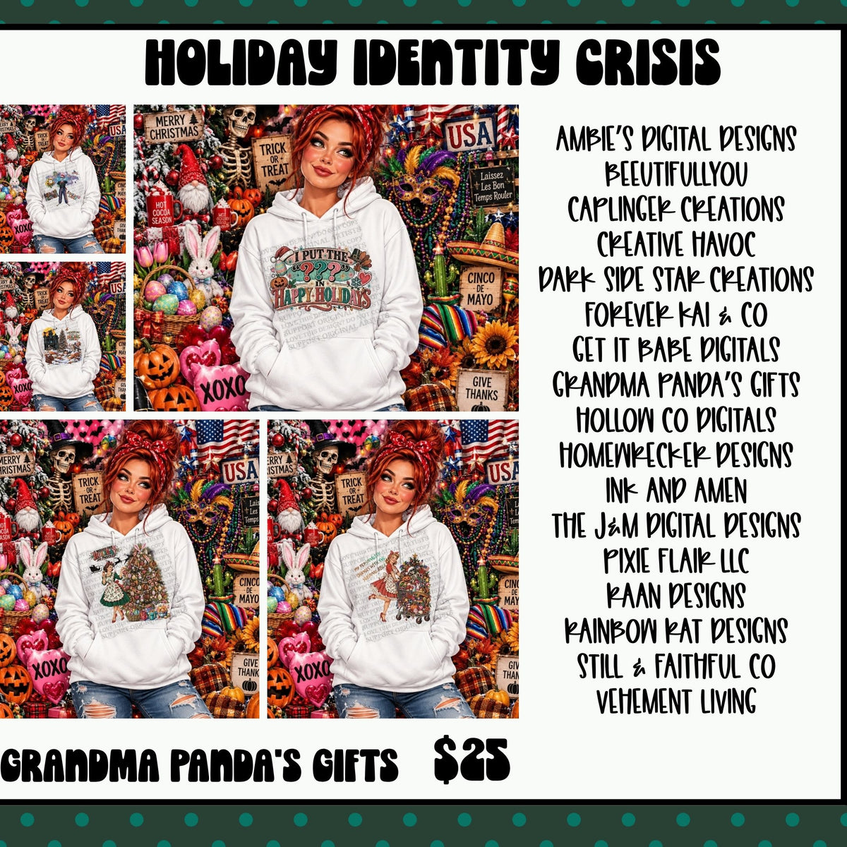 Holiday Identity Crisis Collab | Mixed Holiday Digital Design Bundle designer preview 9