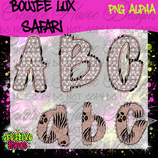 Boujee Lux Safari Drag-and-Drop alphaset