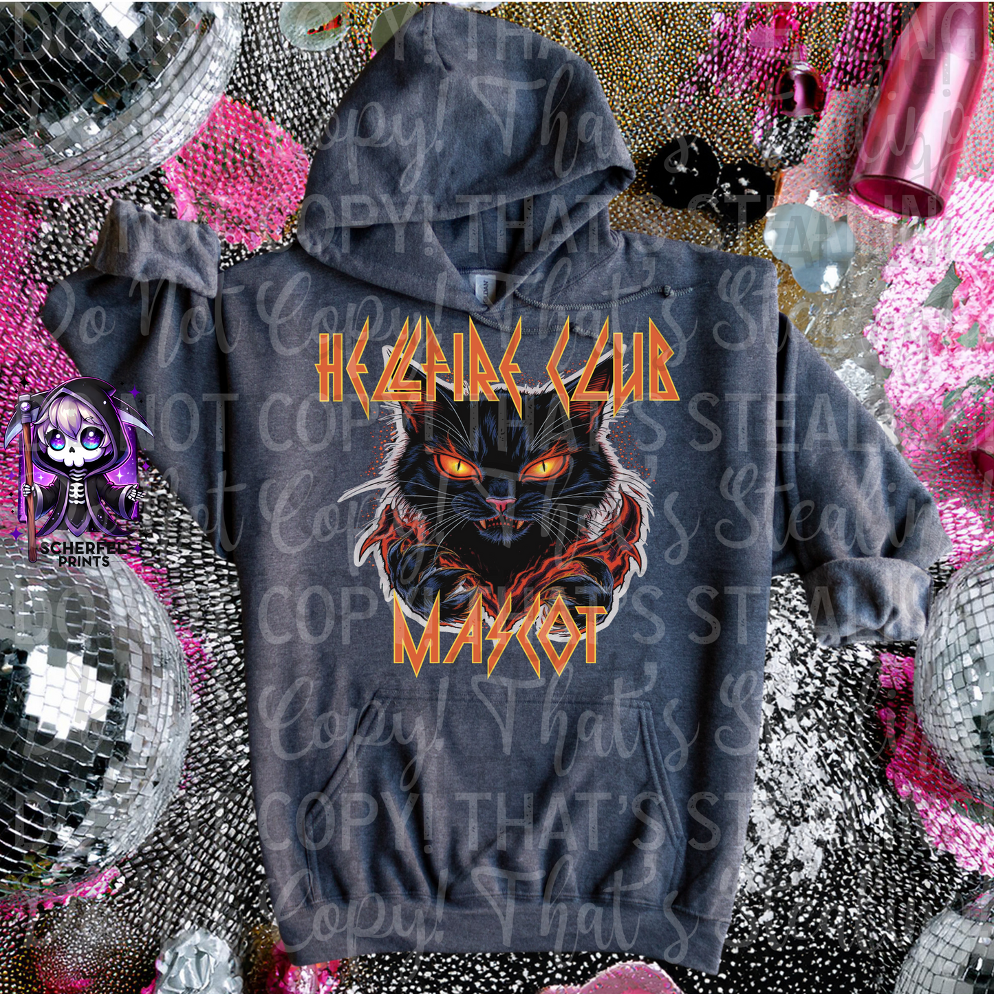 Hellfire club mascot Adult Graphic HOODIE