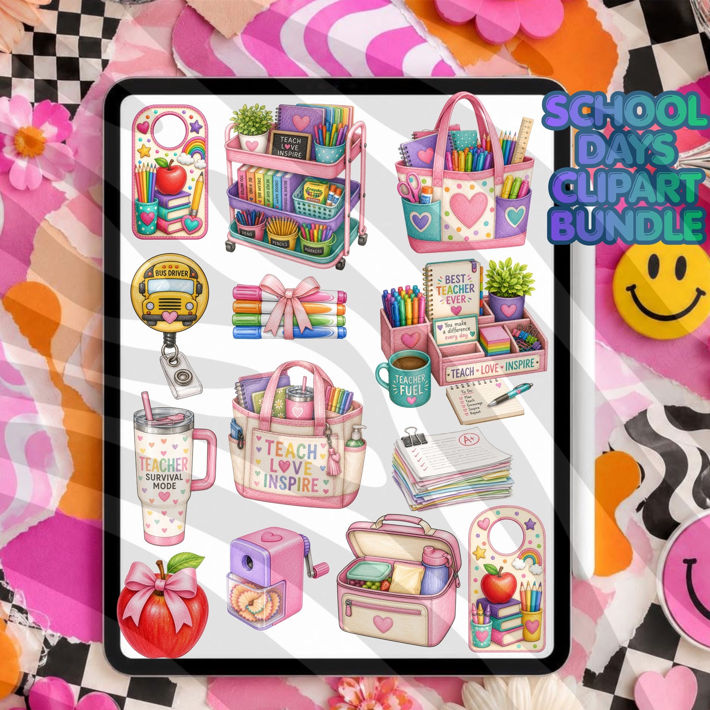 School daze CLIPART bundle