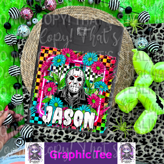 Floral J.V. Slasher Adult Graphic Tee