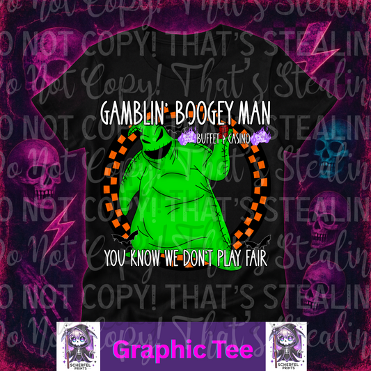 Gamblin Boogey man Adult Graphic Tee