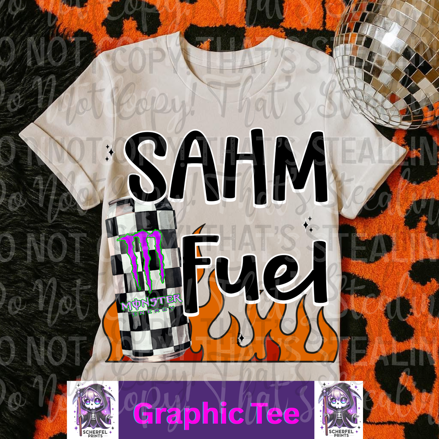 SAHM Fuel M Energy Adult Graphic Tee