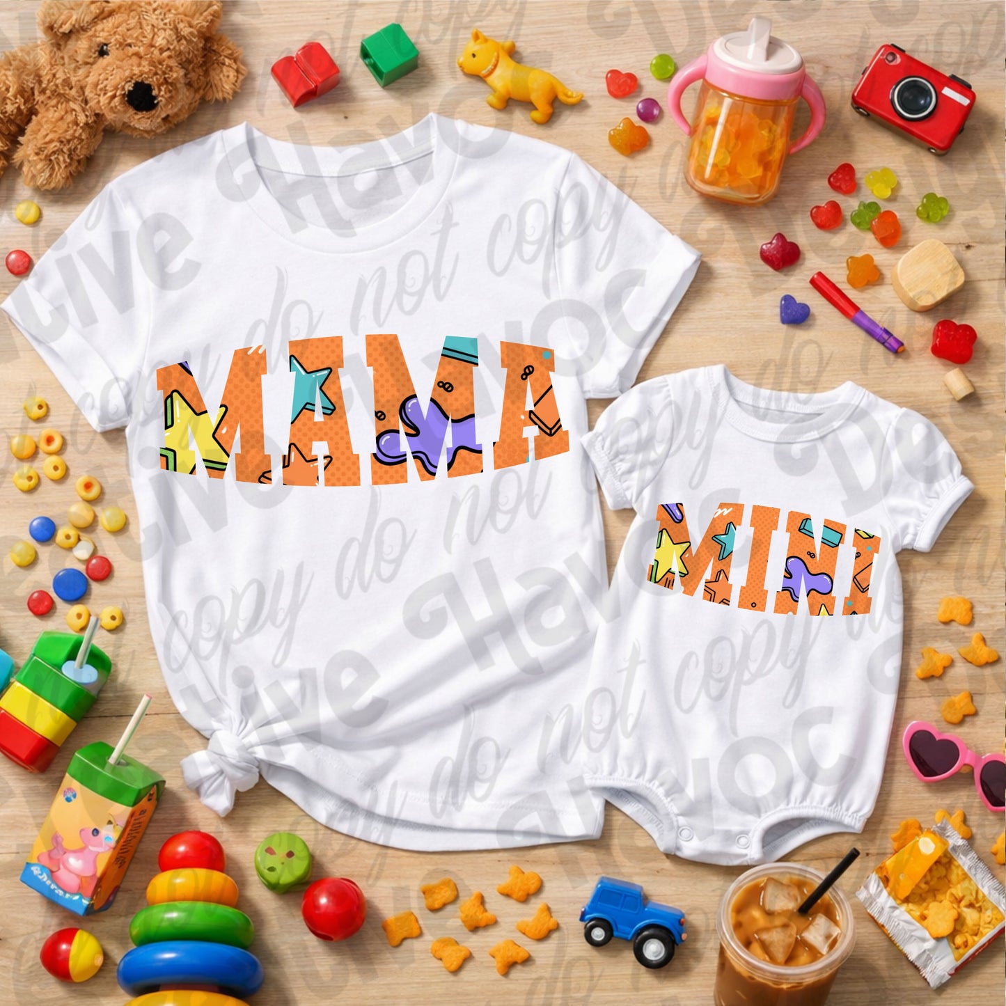 Mommy & Me Chaos Crew PNG Bundle | Matching Mom & Mini Designs | DTF Ready | Kids & Adult Shirt Designs