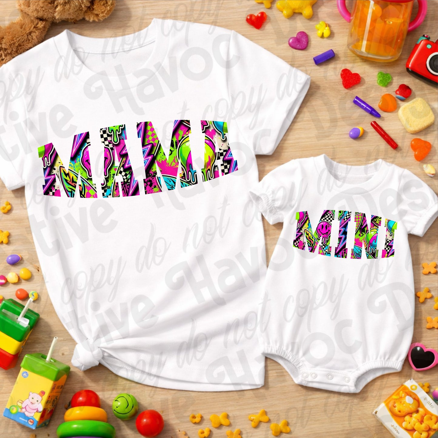Mommy & Me Chaos Crew PNG Bundle | Matching Mom & Mini Designs | DTF Ready | Kids & Adult Shirt Designs