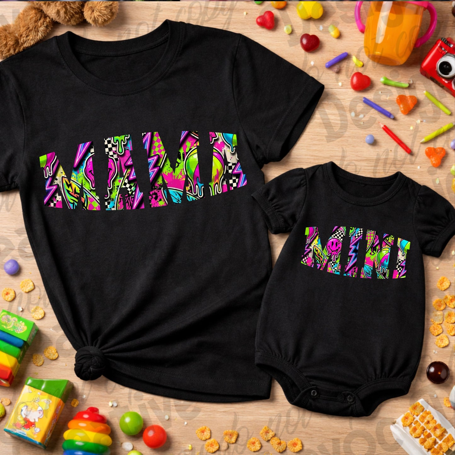 Mommy & Me Chaos Crew PNG Bundle | Matching Mom & Mini Designs | DTF Ready | Kids & Adult Shirt Designs
