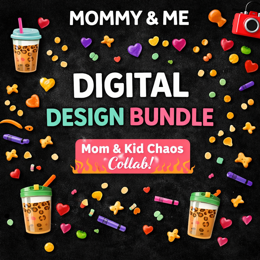 Mommy & Me Chaos Crew PNG Bundle | Matching Mom & Mini Designs | DTF Ready | Kids & Adult Shirt Designs