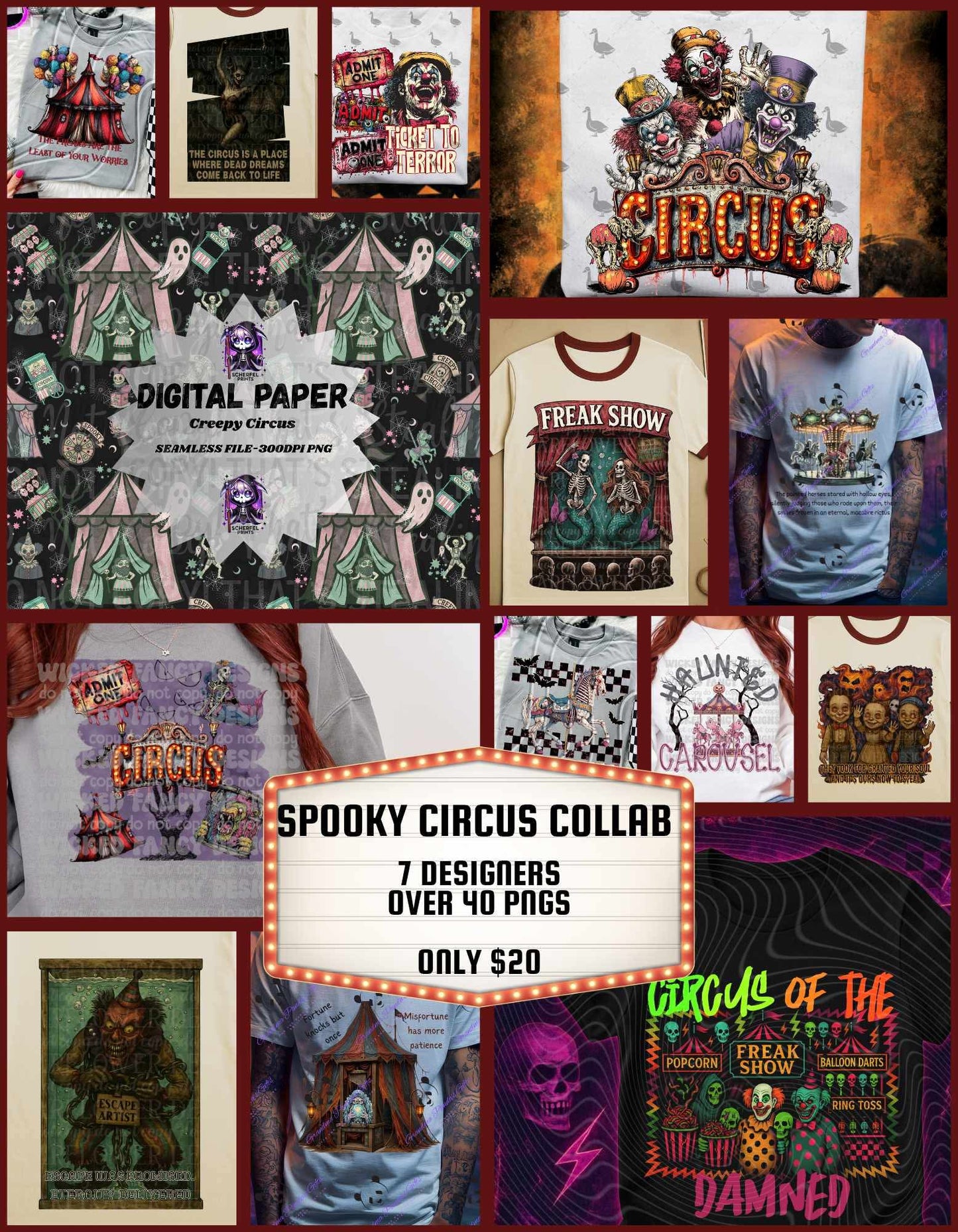 Spooky Circus Collab - PNG Digital Designs