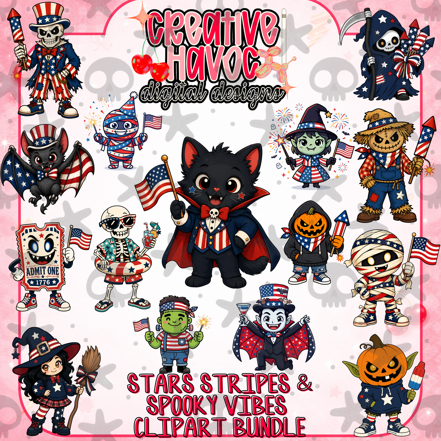 Stars Stripes and Spooky Vibes Element Collab with Savage Soul Digital