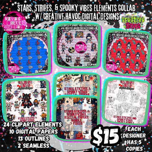 Stars Stripes and Spooky Vibes Element Collab with Savage Soul Digital