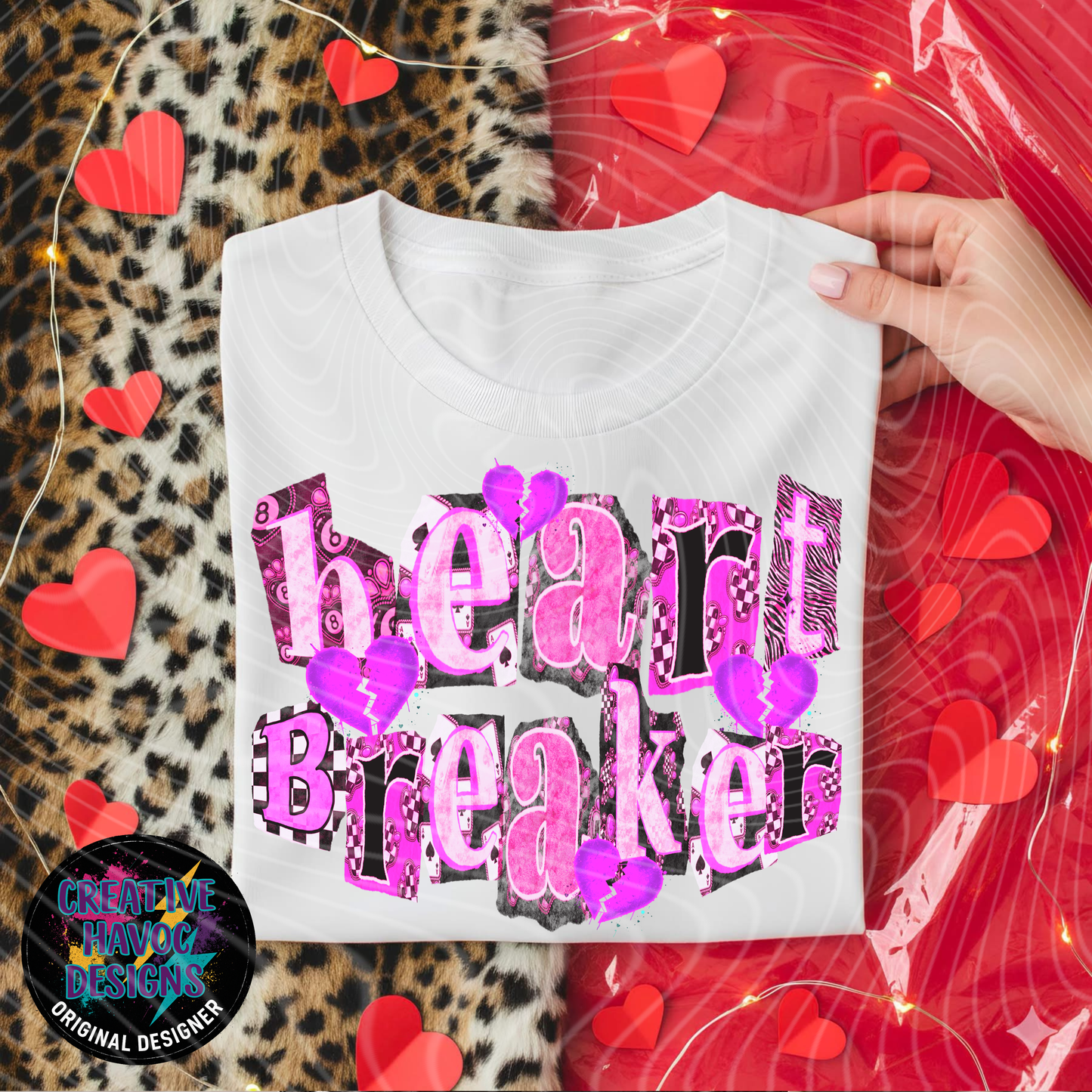 Neon Pink Heartbreaker Digital PNG