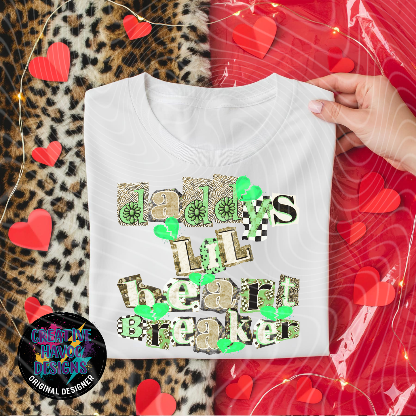 Green & Brown Heartbreaker Digital PNG