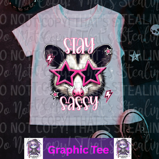 Sassy possum Finished Tee