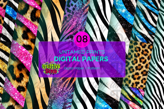 Untamed Prints Digital Papers • 300 DPI Pattern Bundle