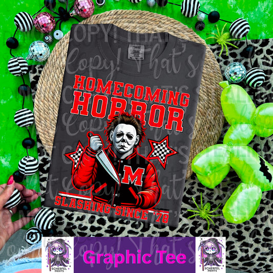 Homecoming Horrors MM Adult Graphic Tee