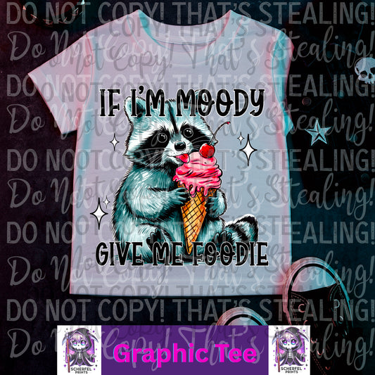 Raccoon moodie foodie Finished Tee
