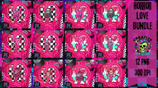 HORROR LOVE BUNDLE – 12 PNGs of Spooky Romance