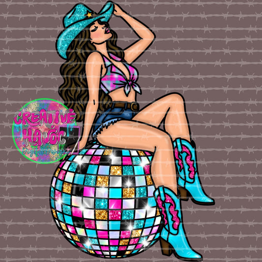Bad Decisions & Pretty Things cowgirl disco digital clipart bundle cover