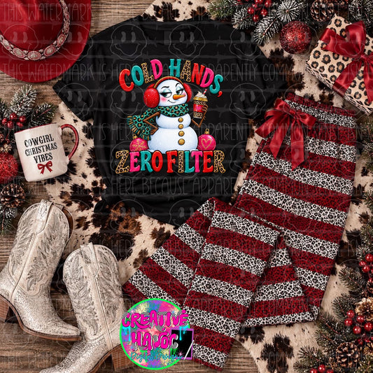 Cold Hands Zero Filter PNG | Sassy Snowman