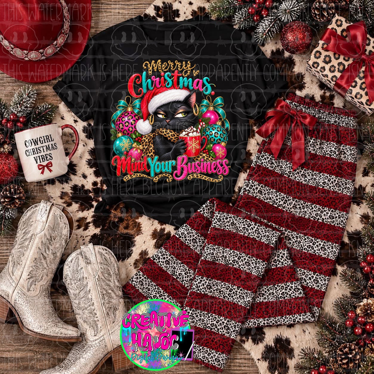Merry Christmas Mind Your Business PNG | Sassy Holiday Design
