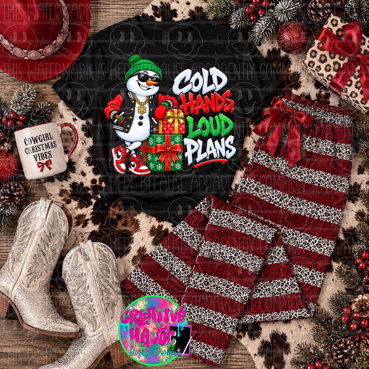 Cold Hands Loud Plans PNG | Winter Snowman