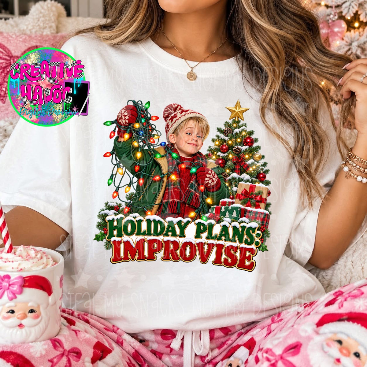 Holiday Plans Improvise PNG | Funny Christmas Design